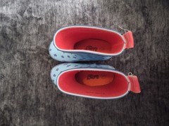Bluey & Bingo Waterproof Rain Boots Star Print Light Blue/Red Kids Size:5/6