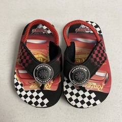Disney Pixar CARS Flip Flops Ankle Strap Lightning McQueen Small 5/6 New w/o Tag
