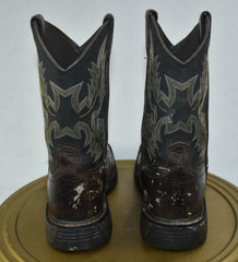 Ariat WorkHog Youth Boys Size 5 Wide Square Toe Boots Bruin Brown -Flaws-