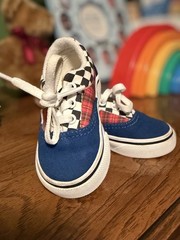 Vans Off the Wall Blue / Red / White / Black Toddler Size 4