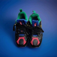 ): Reebok Classic Leather FW7563 Black Multi Color Kids Youth Size 3 Shoes…