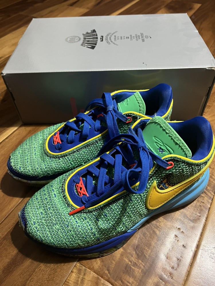 Nike Lebron XX SE Kaleidoscope Electric Green University Gold 6.0Y Basketball