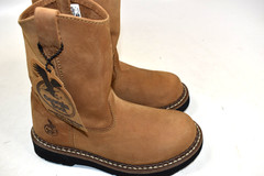Georgia Boot-Kids 2 M Wellington Pull on-Brown-GB202 ROUND TOE WORK/WESTERN