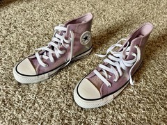 Converse Chuck Taylor All Star Disco Lilac High Top Sneakers A14333C Y Size 3.5