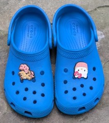 Crocs Classic Clogs Little Kid Size C 13 Blue Boy/Girl Slip-On Shoes w/Jiblitts