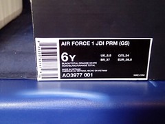 2018 Nike Air Force 1 Premium Just Do It Pack Black Youth SZ 6Y ( AO3977-001 )