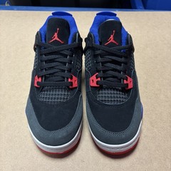 Kid’s Jordan 4 Retro OG (PS) Black/Fire Red-Deep Royal Blue (IB4388 003) Size 1Y