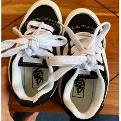 Vans Knu Skool Black True White Chunky Skate Shoes Kids Size 12 NWB