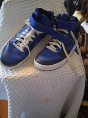 Size 6.5 (GS) – Nike Court Borough 2 Mid Black Game Royal