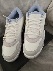 Jordan Flight Origin 4 GS 7Y White Purple Blue Leather Low Top Sneakers