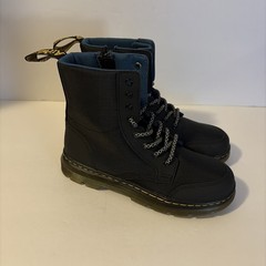 Dr. Martens Junior Combs Black and Blue Utility Combat Boots Size 2