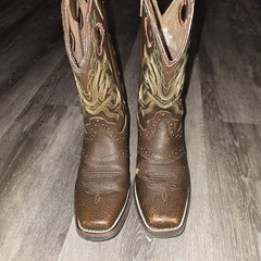 Justin 2523JR Rawhide Stampede Buckaroo Saddle Square Toe Boot Youth Size 13