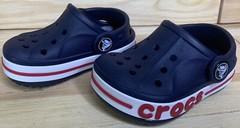 CROCS BAYABAND CLOG Child Size C4 Navy Blue Red White 205100-410