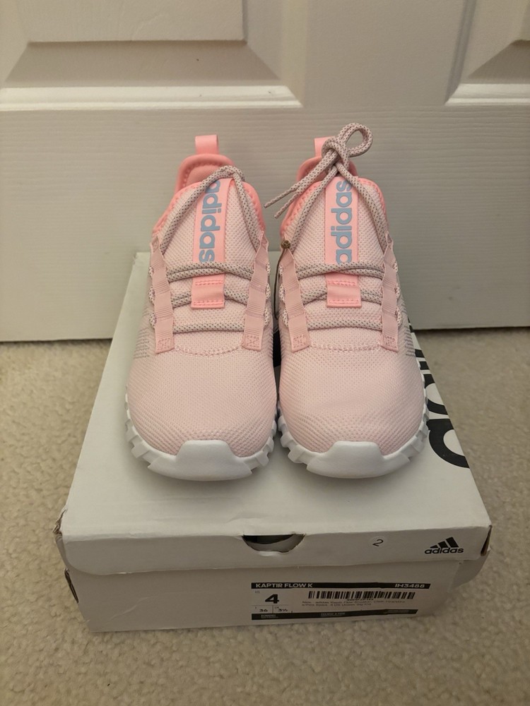 Adidas Kaptir Flow Sneaker Clear Pink White Size 4 New