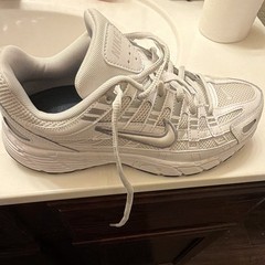 Nike P-6000 White Mesh Lace-Up Athletic Sneaker Kids 6Y HV5064-003