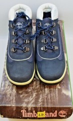 NEW TIMBERLAND FIELD BOOT NAVY / WHITE YOUTH’S SIZE 2.5 (41751)