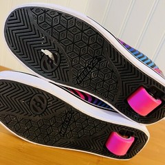 Heelys PRO 20 PRINTS BLACK RAINBOW Zebra Print Skate Rolling Shoe Women 5 YTH 4