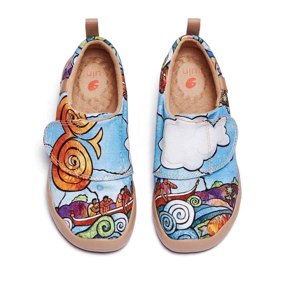 Kid Size UIN Slip On Shoes Canvas Comfortable Loafers „Ride the Wave“