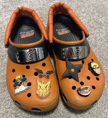 Naruto Shippuden x Crocs Clog Orange/Black J5 Pre-Owned Unisex