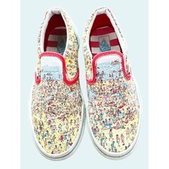 VANS x Where’s Waldo Youth Kids Classic Canvas Slip On Sneaker Shoe Sz 3
