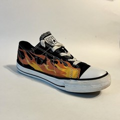 Converse Sneakers Junior 2 One Star Low-Top Canvas Shoes Flame Black Orange