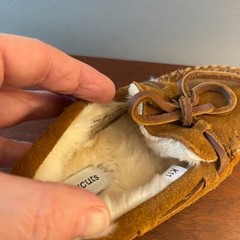 J. Crew Crewcuts Kids Sherpa Suede Lodge Slippers Kids Size 11