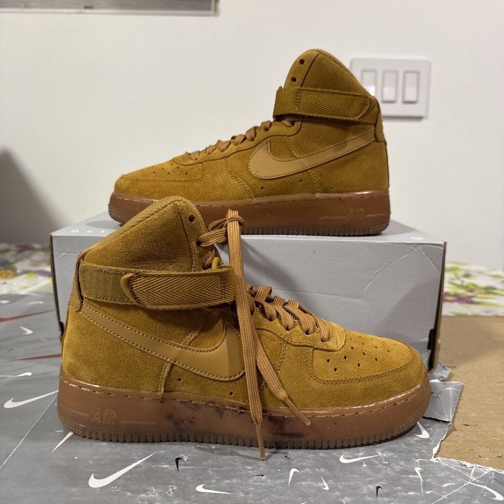 Size 6Y – Nike Air Force 1 High LV8 3 GS Wheat Gum CK0262-700