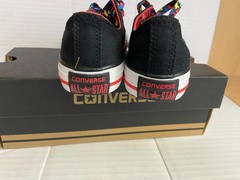 656031F Converse Chuck Taylor All Star Ox Kids‘ Shoes Black-Ultra Red-White
