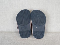 Iconic Comfort Crocs Youth C5 Slingbacks Blue, Red & White Slip-Ons