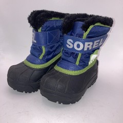 Sorel Commander Kids Toddler Size 6 Boys/ Girls Snow Boots Waterproof Navy/Green