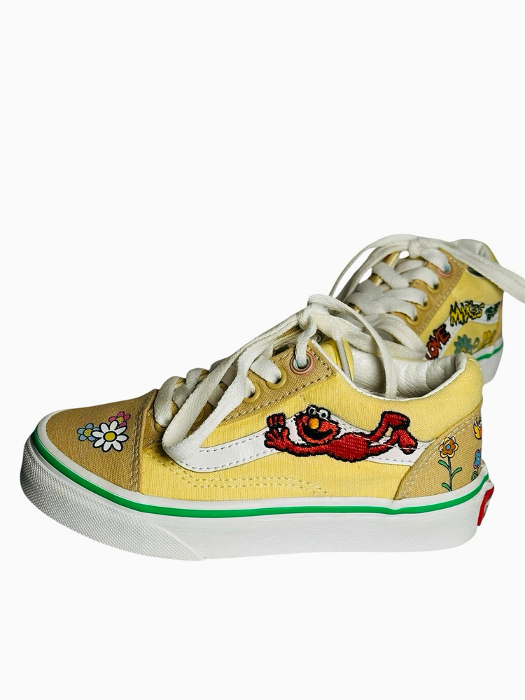 VANS x Sesame Street Elmo Old Skool Kids Low Top Sneakers Yellow US 11 EU 27.5
