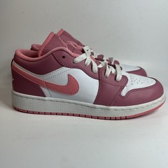 Nike Air Jordan 1 Sneakers Girls Size 5.5 Low Desert Berry White Pink Shoes