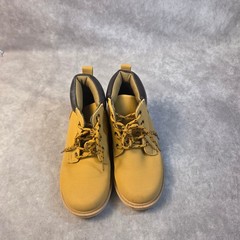 Unbranded Kids Wheat Lace Up Work Boots Size 12 Tan Brown Padded Collar