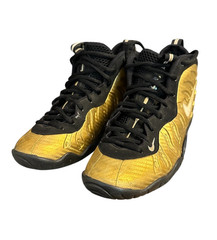 Nike Foamposite Little Posite Pro 644792-701 Size 5.5Y Gold Black