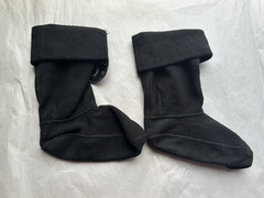 Hunter Rocket Ship/ Moon Boot Socks Kids Medium Black Fleece Cuff Liner Unisex