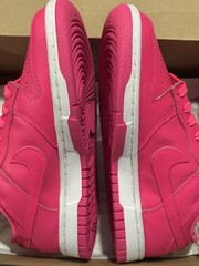 Nike Dunk Low Sneaker Pink White Logo Unisex Kids Basketball 5Y US AT-2/AD-9085