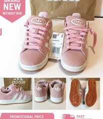 adidas Campus 00s J Pink/White Suede Kids Sneakers US 4Y EU 36 JH7840