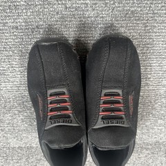 Diesel Y2K Slip On Driving Playing Fashion Suede Sneakers Black Kid Child Size 2