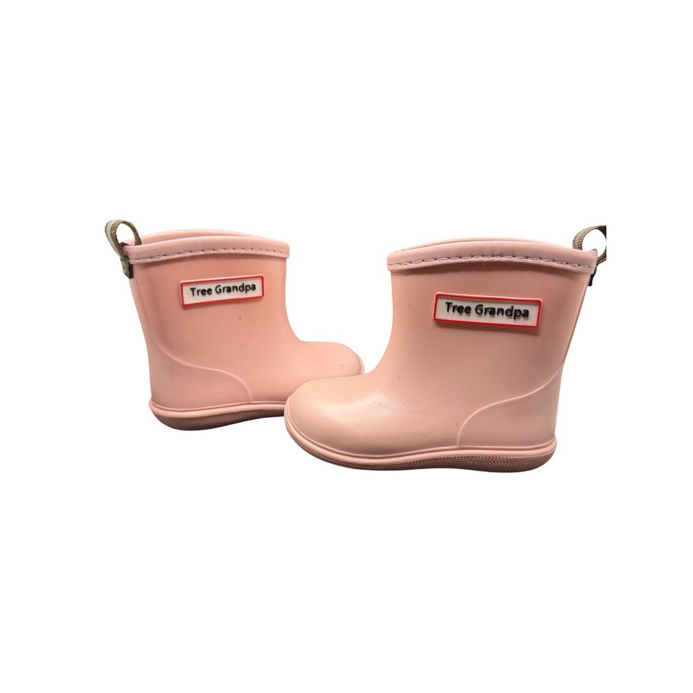 Tree Grandpa Rain Boots Kids Size 13.0 Pink Good Waterproof Rubber Pull On