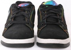 Heelys Propel 2.0 Black Suede Lace-Up Rolling Wheels Skate Shoes Youth 4 Wmn’s 5