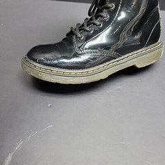 Dr. Martens 1460J Gloss Black Combat Boots Youth US 2 UK 1 Side Zipper