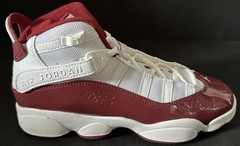 NIKE AIR JORDAN 6 RINGS (GS) WHITE/TEAM RED Shoe Youth Sz 6 New w/Box 323419-165