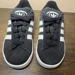 Adidas Campus Youth Size 1 Black White Suede Gum Sole Sneakers NWOB