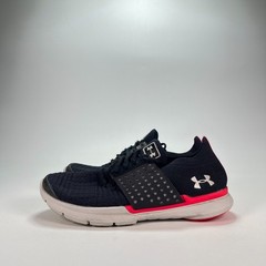 Under Armour Threadborne Slingwrap Black Pink Lace Running Shoes Youth Size 5.5Y
