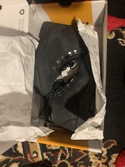 Timberland Field Boot 6 Inch Waterproof Black Nubuck Youth Lace-Up Size 2.5
