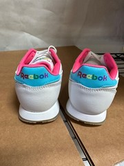 Reebok Classic Leather Kids Sneaker Tennis Shoe 10.5 White Rainbow