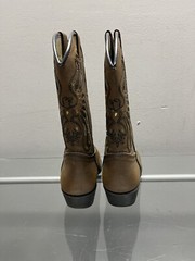 Cody James Phoenix Brown & Gold Leather Round Toe Pull On Western Boots Sz 2.5