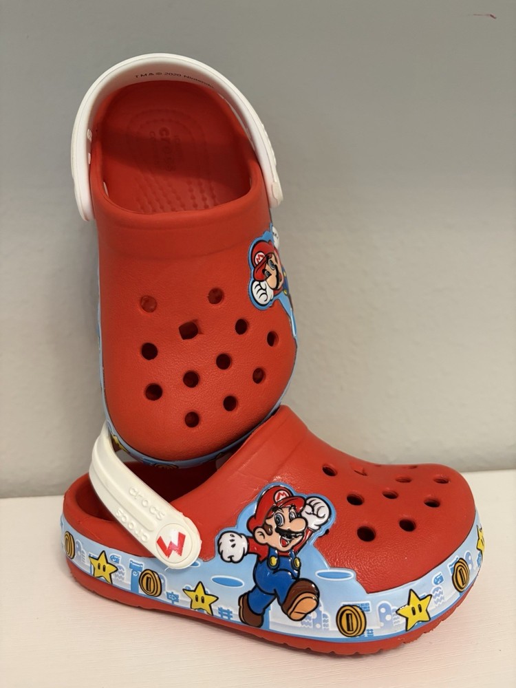 Super Mario Kid Crocs Size C7