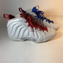 Nike Little Posite One DJ4024-001 Sneakers White/Red/Blue, Size 4Y