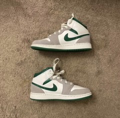 Air Jordan 1 Mid SE GS ‘Grey Pine Green’